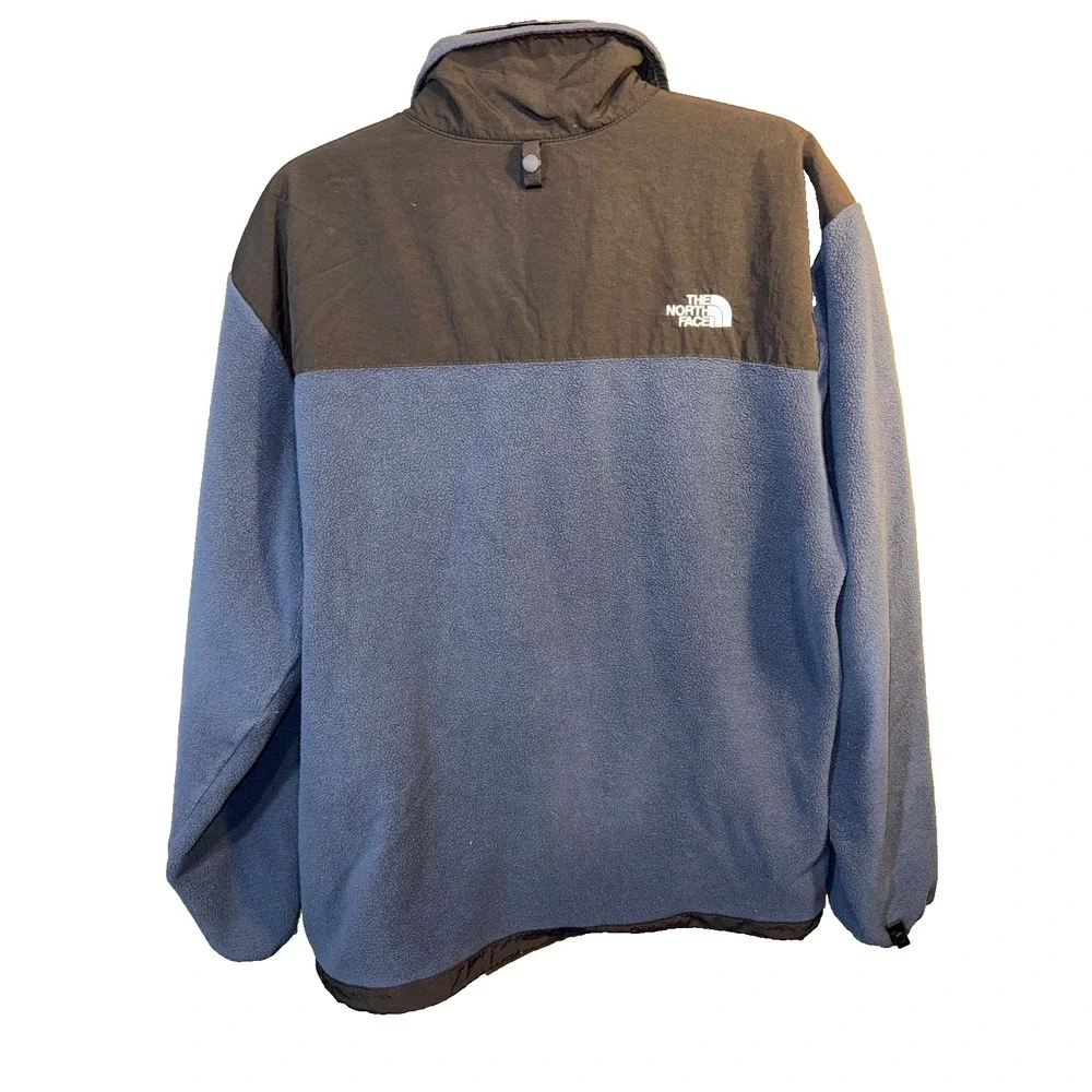 The North Face Jacket Men's Large blue black Polartec Fleece Zip Outdoor coat
